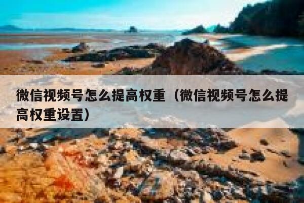 微信视频号怎么提高权重(微信视频号怎么提高权重设置) 第1张 微信视频号怎么提高权重(微信视频号怎么提高权重设置) 第1张