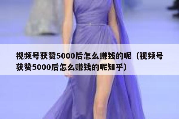 视频号获赞5000后怎么赚钱的呢（视频号获赞5000后怎么赚钱的呢知乎） 第1张