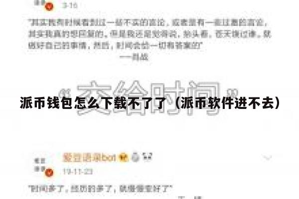 派币钱包怎么下载不了了（派币软件进不去） 第1张