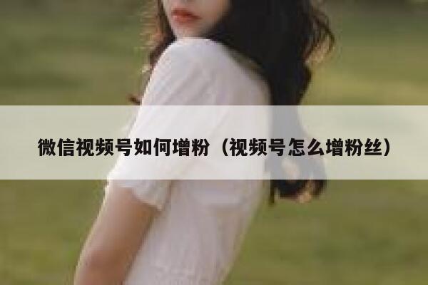 微信视频号如何增粉（视频号怎么增粉丝） 第1张