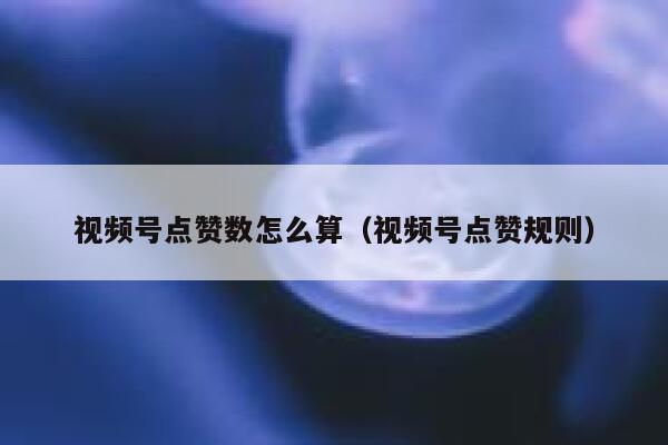 视频号点赞数怎么算（视频号点赞规则） 第1张
