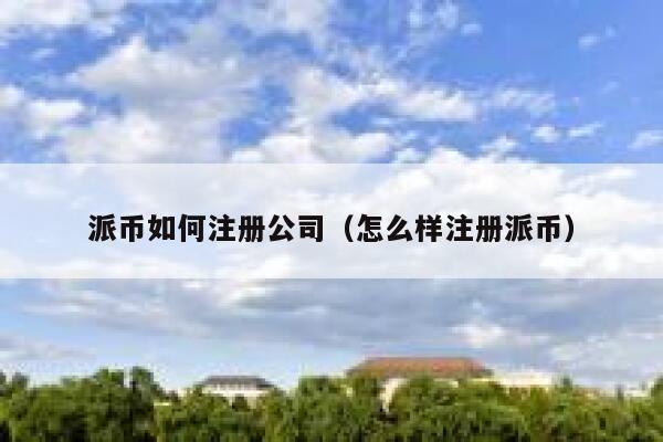 派币如何注册公司(怎么样注册派币) 第1张 派币如何注册公司(怎么样注册派币) 第1张