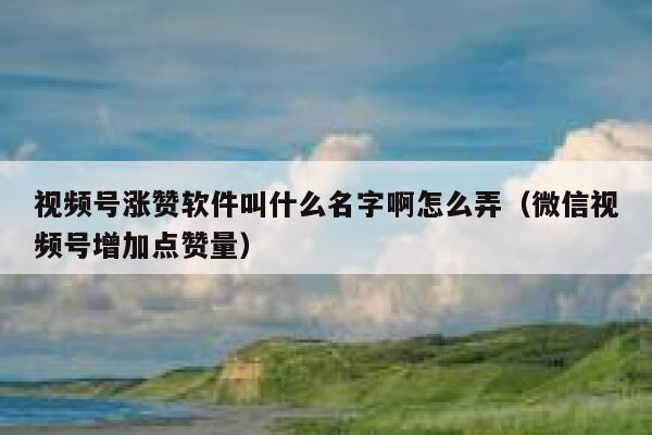 视频号涨赞软件叫什么名字啊怎么弄(微信视频号增加点赞量) 第1张 视频号涨赞软件叫什么名字啊怎么弄(微信视频号增加点赞量) 第1张
