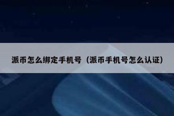 派币怎么绑定手机号(派币手机号怎么认证) 第1张 派币怎么绑定手机号(派币手机号怎么认证) 第1张