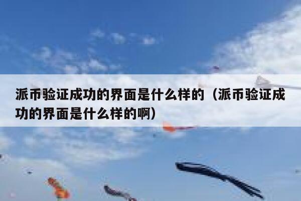 派币验证成功的界面是什么样的(派币验证成功的界面是什么样的啊) 第1张 派币验证成功的界面是什么样的(派币验证成功的界面是什么样的啊) 第1张