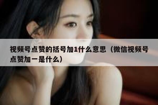 视频号点赞的括号加1什么意思(微信视频号点赞加一是什么) 第1张 视频号点赞的括号加1什么意思(微信视频号点赞加一是什么) 第1张