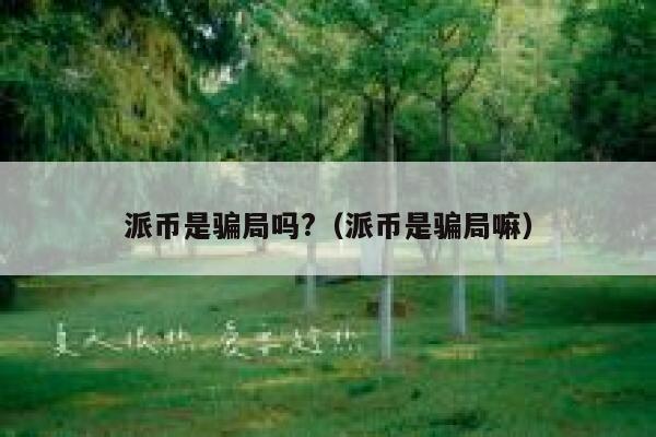 派币是骗局吗?(派币是骗局嘛) 第1张 派币是骗局吗?(派币是骗局嘛) 第1张