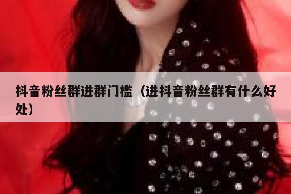 抖音粉丝群进群门槛（进抖音粉丝群有什么好处） 第1张