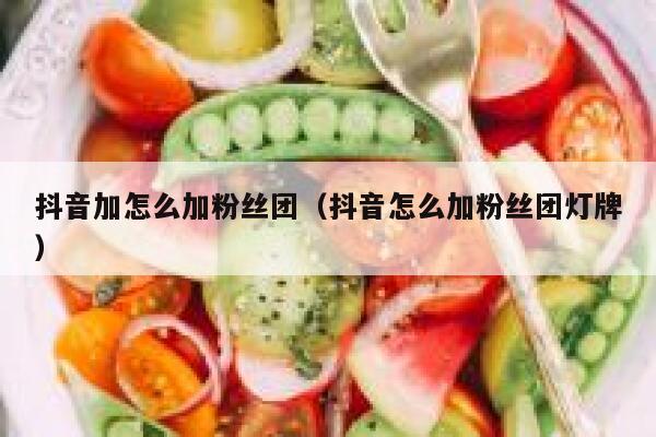 抖音加怎么加粉丝团(抖音怎么加粉丝团灯牌) 第1张 抖音加怎么加粉丝团(抖音怎么加粉丝团灯牌) 第1张