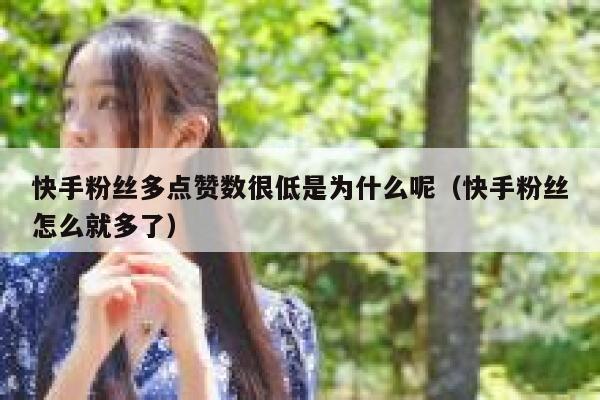 快手粉丝多点赞数很低是为什么呢(快手粉丝怎么就多了) 第1张 快手粉丝多点赞数很低是为什么呢(快手粉丝怎么就多了) 第1张