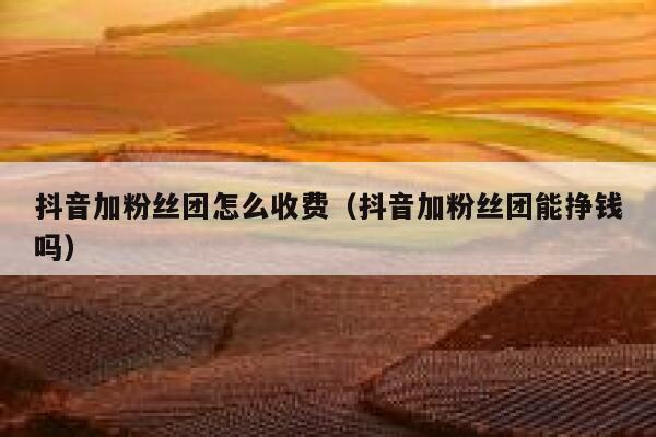 抖音加粉丝团怎么收费(抖音加粉丝团能挣钱吗) 第1张 抖音加粉丝团怎么收费(抖音加粉丝团能挣钱吗) 第1张