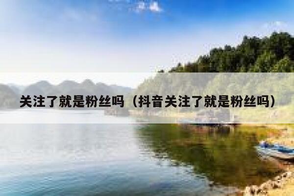 关注了就是粉丝吗(抖音关注了就是粉丝吗) 第1张 关注了就是粉丝吗(抖音关注了就是粉丝吗) 第1张