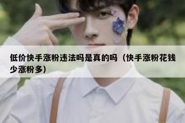 低价快手涨粉违法吗是真的吗(快手涨粉花钱少涨粉多) 第1张 低价快手涨粉违法吗是真的吗(快手涨粉花钱少涨粉多) 第1张
