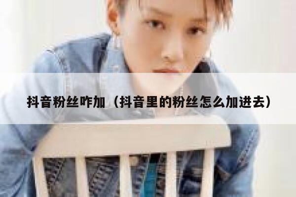 抖音粉丝咋加(抖音里的粉丝怎么加进去) 第1张 抖音粉丝咋加(抖音里的粉丝怎么加进去) 第1张