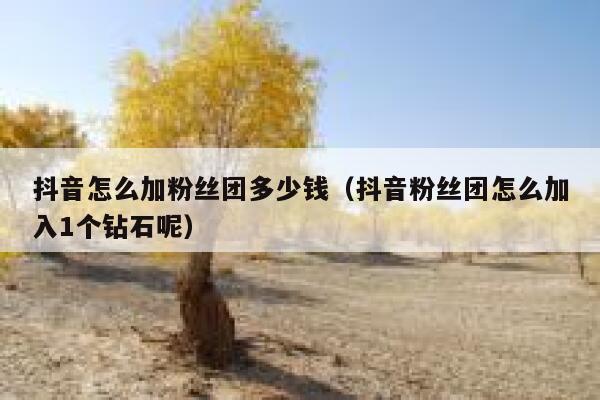 抖音怎么加粉丝团多少钱（抖音粉丝团怎么加入1个钻石呢） 第1张