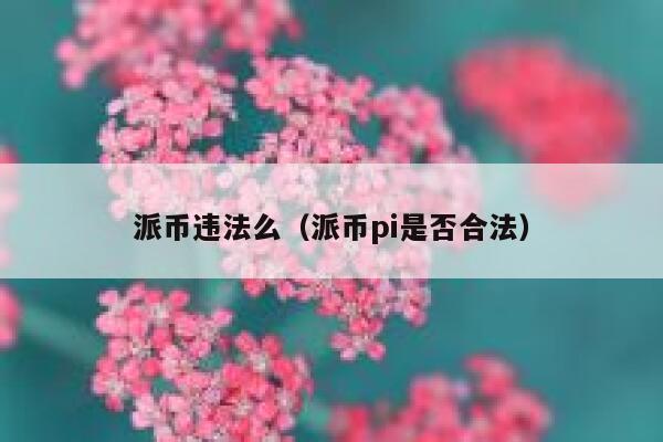 派币违法么(派币pi是否合法) 第1张 派币违法么(派币pi是否合法) 第1张
