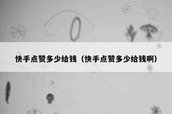 快手点赞多少给钱(快手点赞多少给钱啊) 第1张 快手点赞多少给钱(快手点赞多少给钱啊) 第1张