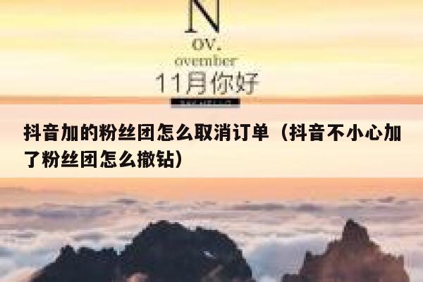 抖音加的粉丝团怎么取消订单（抖音不小心加了粉丝团怎么撤钻） 第1张
