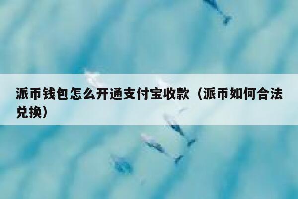 派币钱包怎么开通支付宝收款（派币如何合法兑换） 第1张