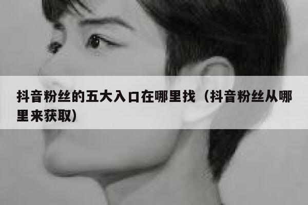 抖音粉丝的五大入口在哪里找(抖音粉丝从哪里来获取) 第1张 抖音粉丝的五大入口在哪里找(抖音粉丝从哪里来获取) 第1张