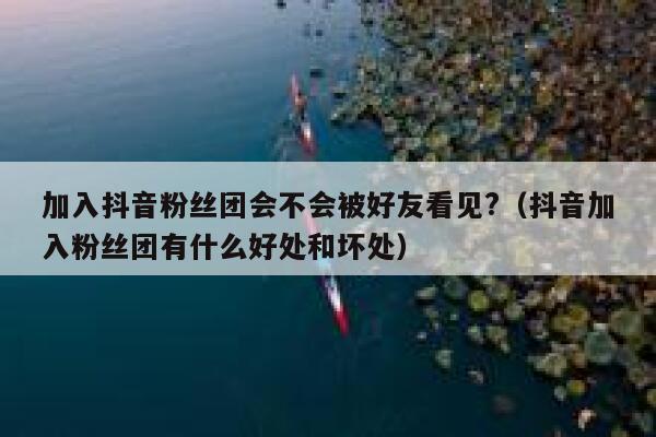加入抖音粉丝团会不会被好友看见?(抖音加入粉丝团有什么好处和坏处) 第1张 加入抖音粉丝团会不会被好友看见?(抖音加入粉丝团有什么好处和坏处) 第1张
