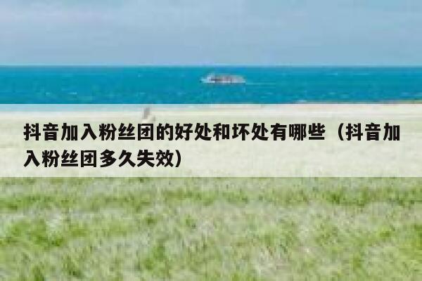 抖音加入粉丝团的好处和坏处有哪些(抖音加入粉丝团多久失效) 第1张 抖音加入粉丝团的好处和坏处有哪些(抖音加入粉丝团多久失效) 第1张