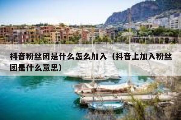 抖音粉丝团是什么怎么加入（抖音上加入粉丝团是什么意思） 第1张