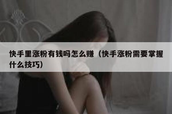 快手里涨粉有钱吗怎么赚（快手涨粉需要掌握什么技巧） 第1张