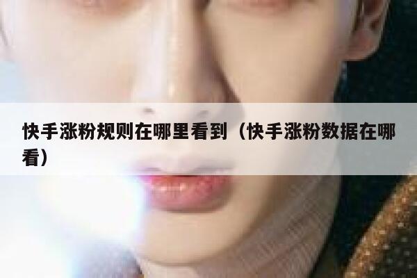 快手涨粉规则在哪里看到(快手涨粉数据在哪看) 第1张 快手涨粉规则在哪里看到(快手涨粉数据在哪看) 第1张