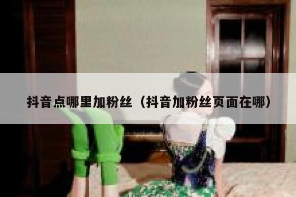 抖音点哪里加粉丝（抖音加粉丝页面在哪） 第1张