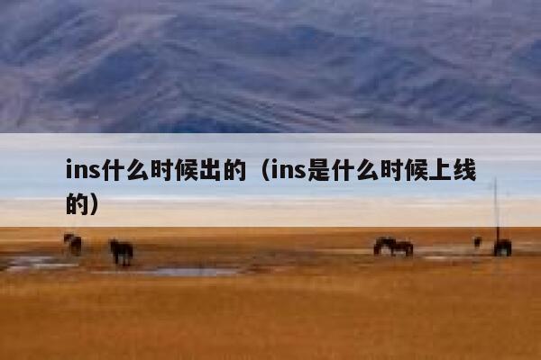 ins什么时候出的(ins是什么时候上线的) 第1张 ins什么时候出的(ins是什么时候上线的) 第1张
