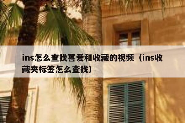 ins怎么查找喜爱和收藏的视频(ins收藏夹标签怎么查找) 第1张 ins怎么查找喜爱和收藏的视频(ins收藏夹标签怎么查找) 第1张