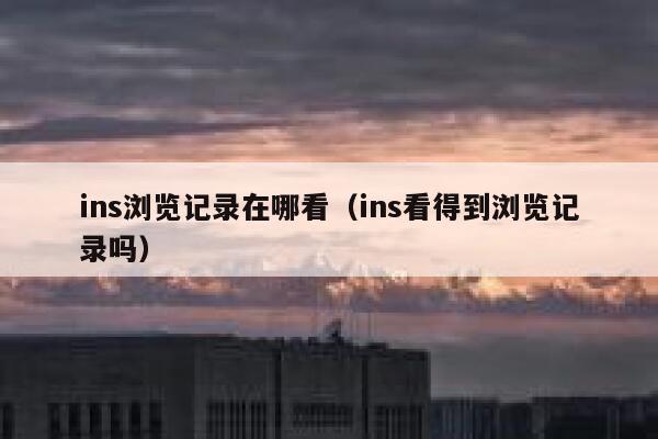 ins浏览记录在哪看(ins看得到浏览记录吗) 第1张 ins浏览记录在哪看(ins看得到浏览记录吗) 第1张