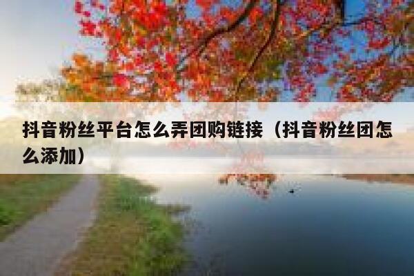抖音粉丝平台怎么弄团购链接(抖音粉丝团怎么添加) 第1张 抖音粉丝平台怎么弄团购链接(抖音粉丝团怎么添加) 第1张