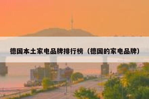 德国本土家电品牌排行榜(德国的家电品牌) 第1张 德国本土家电品牌排行榜(德国的家电品牌) 第1张