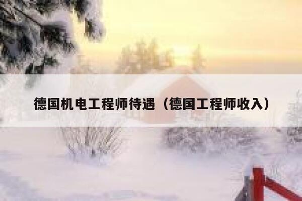 德国机电工程师待遇(德国工程师收入) 第1张 德国机电工程师待遇(德国工程师收入) 第1张