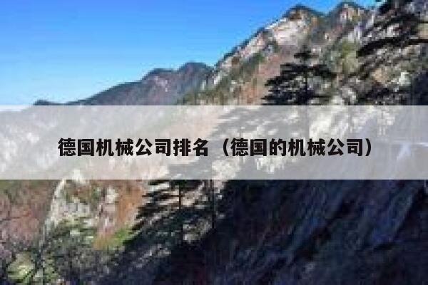 德国机械公司排名(德国的机械公司) 第1张 德国机械公司排名(德国的机械公司) 第1张
