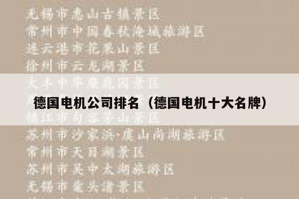 德国电机公司排名(德国电机十大名牌) 第1张 德国电机公司排名(德国电机十大名牌) 第1张