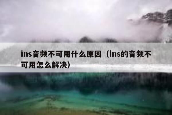 ins音频不可用什么原因(ins的音频不可用怎么解决) 第1张 ins音频不可用什么原因(ins的音频不可用怎么解决) 第1张