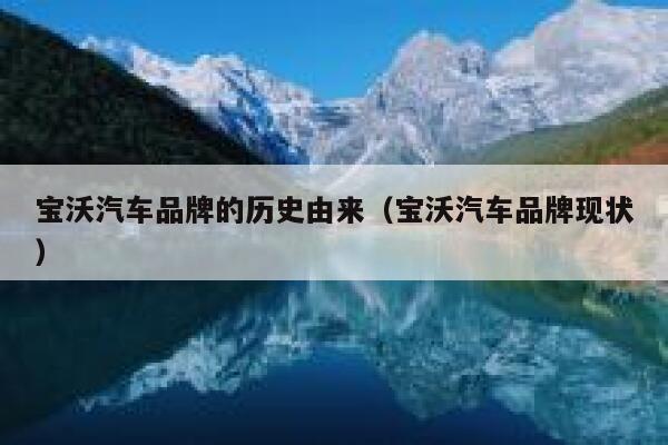 宝沃汽车品牌的历史由来(宝沃汽车品牌现状) 第1张 宝沃汽车品牌的历史由来(宝沃汽车品牌现状) 第1张