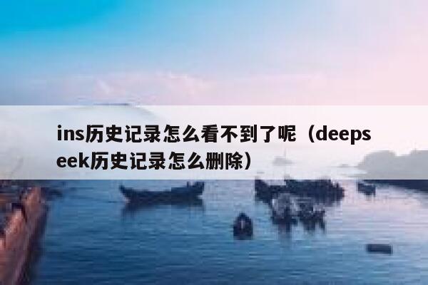 ins历史记录怎么看不到了呢(deepseek历史记录怎么删除) 第1张 ins历史记录怎么看不到了呢(deepseek历史记录怎么删除) 第1张