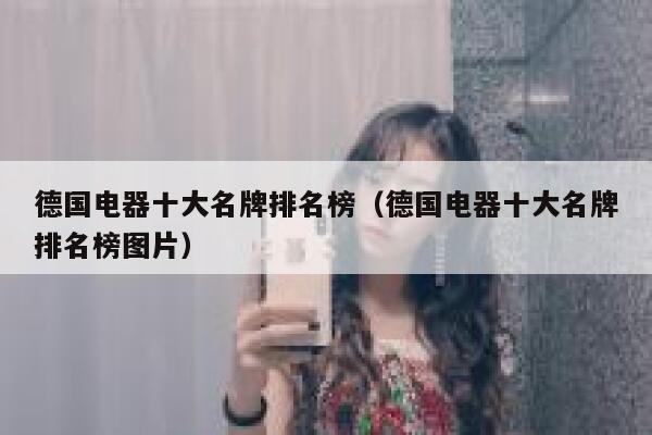 德国电器十大名牌排名榜（德国电器十大名牌排名榜图片） 第1张