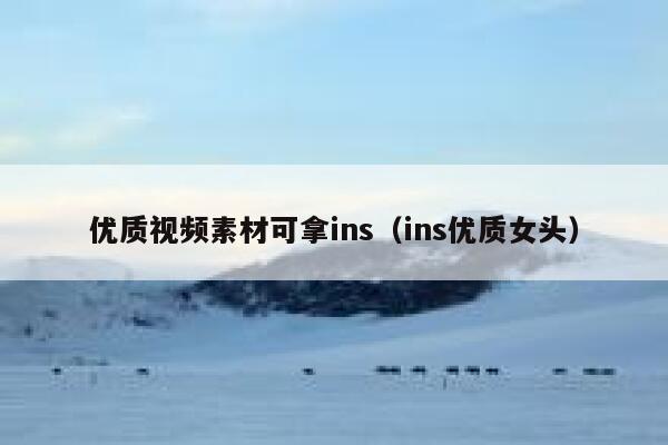 优质视频素材可拿ins(ins优质女头) 第1张 优质视频素材可拿ins(ins优质女头) 第1张