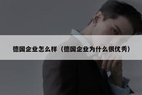德国企业怎么样(德国企业为什么很优秀) 第1张 德国企业怎么样(德国企业为什么很优秀) 第1张