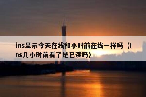 ins显示今天在线和小时前在线一样吗(Ins几小时前看了是已读吗) 第1张 ins显示今天在线和小时前在线一样吗(Ins几小时前看了是已读吗) 第1张