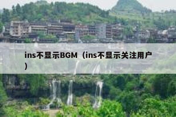 ins不显示BGM(ins不显示关注用户) 第1张 ins不显示BGM(ins不显示关注用户) 第1张
