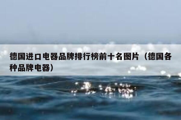 德国进口电器品牌排行榜前十名图片(德国各种品牌电器) 第1张 德国进口电器品牌排行榜前十名图片(德国各种品牌电器) 第1张