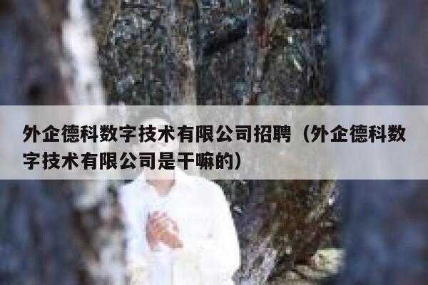 外企德科数字技术有限公司招聘(外企德科数字技术有限公司是干嘛的) 第1张 外企德科数字技术有限公司招聘(外企德科数字技术有限公司是干嘛的) 第1张