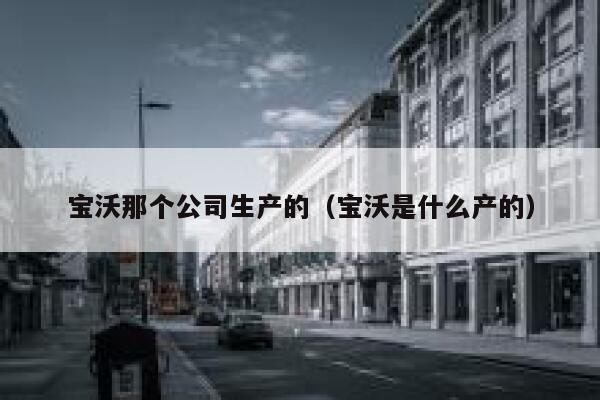 宝沃那个公司生产的(宝沃是什么产的) 第1张 宝沃那个公司生产的(宝沃是什么产的) 第1张