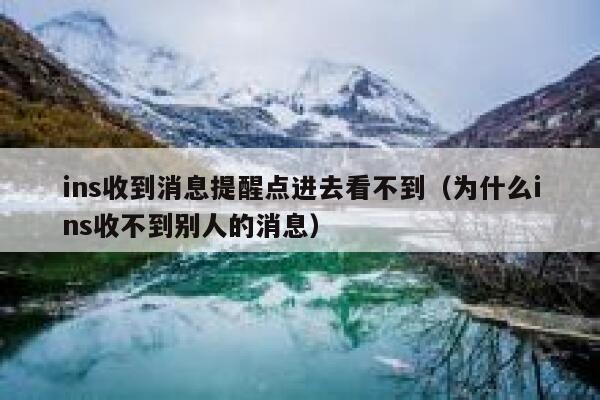 ins收到消息提醒点进去看不到(为什么ins收不到别人的消息) 第1张 ins收到消息提醒点进去看不到(为什么ins收不到别人的消息) 第1张